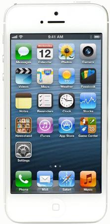Смартфон Apple iPhone 5 32Gb White & Silver - Назрань